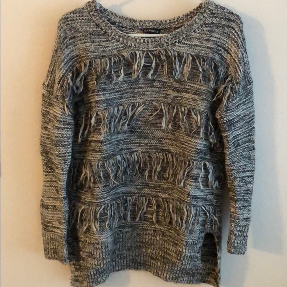Express Fringe Sweater